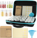 48 Slots Seed Storage Organizer Garden Seeds Saver Kit with 7 Seed Envelopes Label Sticker Funnel for Flower Plants Vegetable Seeds Saving