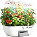 Hydroponics Growing System Kit 17 Pods Indoor Herb Garden with 2 Fans Circulation Grow Light Smart Water Cycle Auto Timer 10L Water Tank Perfect Indoor Gardening System Gifts (White)