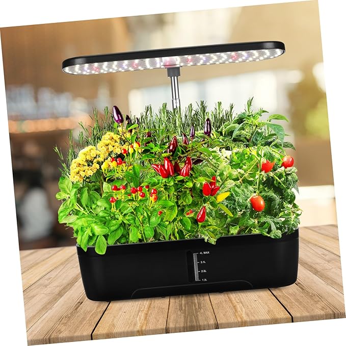 YARNOW 1Set Indoor Gardening System Kit Hydroponics Growing Machine with Plant US Plug Planting Easy to Use for Home Vegetable Growth for Gardening Enthusiasts