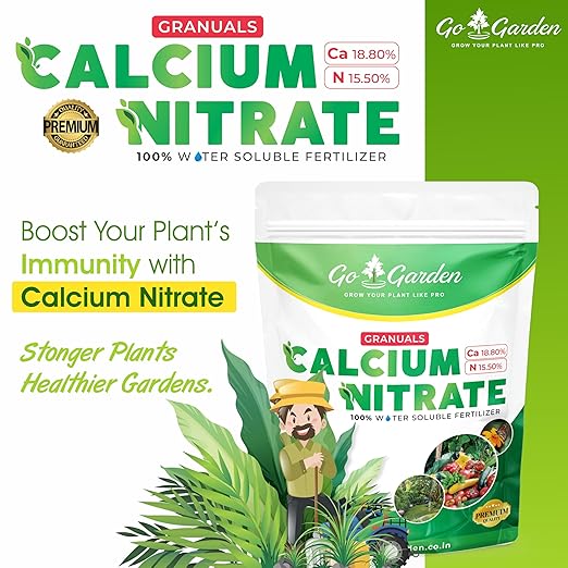 Go Garden Calcium Nitrate Fertilizer for Plants (100% Water Soluble) - 900 Gram