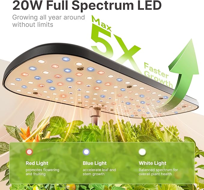 SUNCOZE Hydroponics Growing System Kit 12 Pods &amp 160pcs Hydroponic Pods Supplies