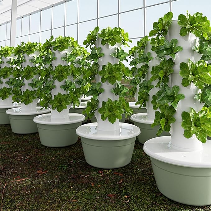 Vertical Hydroponic Hydroponic Growing System with Hydrating Pump Timer &amp Detachable Cups Perfect for Growing Fruits Vegetables Indoors Or Outdoors.(9 Layer)