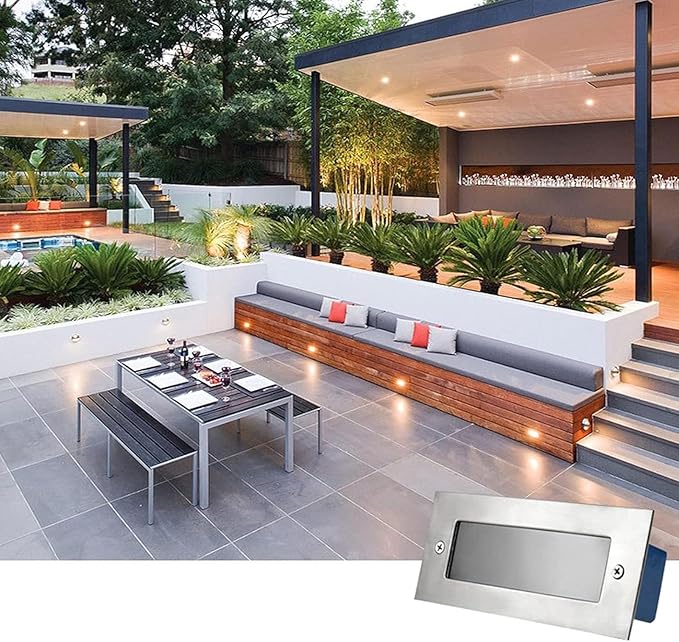 Long Strip Outdoor Buried Light DC12/24 Ground LED Landscape Lamp 3W Stair Corner Lights IP65 Waterproof Recessed Wall Spotlight(Yellow3W-12V)