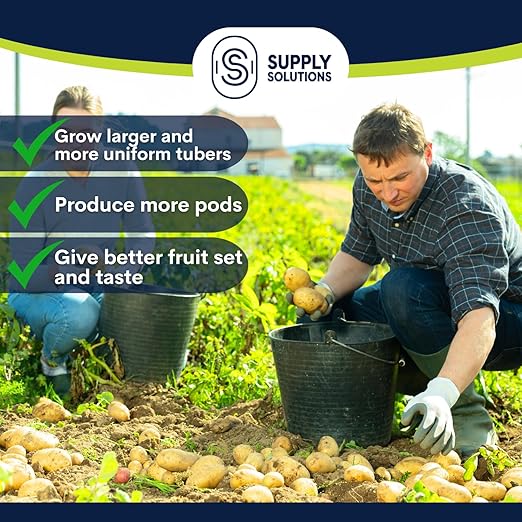Supply Solutions Muriate of Potash 0-0-60 Fertilizer - High Potassium for Lush Crops Blooms Acidic Plants (10lbs)