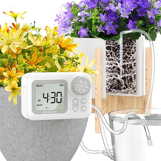Automatic Watering System 15 Potted Indoor Houseplants Support Plant Waterer Vacation Plant Watering Devices with Digital Programmable Water Timer