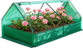 6x3x3 ft Galvanized Raised Garden Bed Plants Protection Tent Cage with Crop Cage Net Tent Kit and 2 Large Screen Windows Metal Bottomless Flower Bed for Planting Vegetables Outdoor