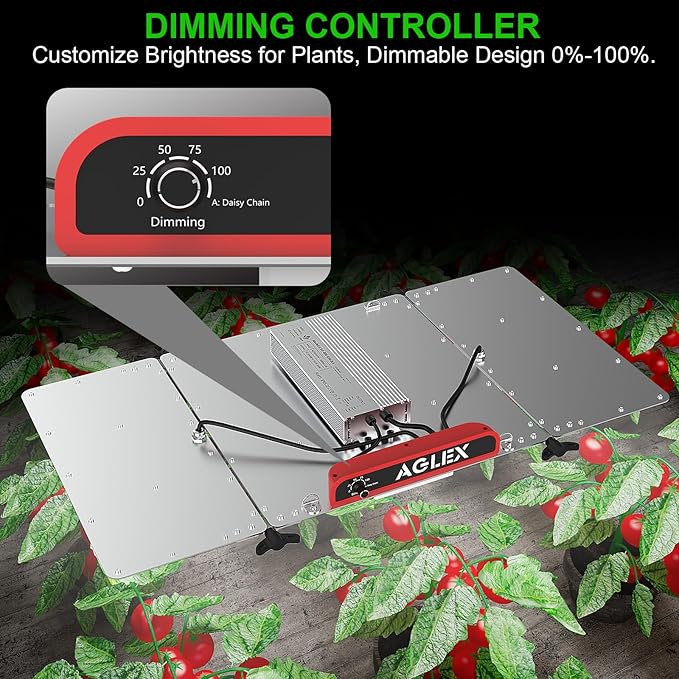 AGLEX K4000 LED Grow Light Grow Light with Daisy Chain &amp Dimmable Full Spectrum Plant Grow Lights for Hydroponic Indoor Plants Seeding Veg Flower Growing Lamps 5X6 FT Grow Tent