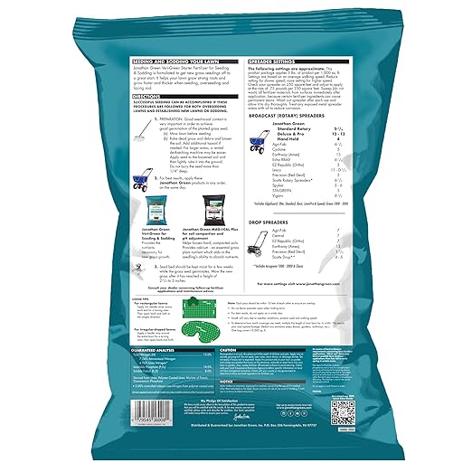 Jonathan Green (16008) Veri-Green Starter Fertilizer for Seeding &amp Sodding - 12-18-8 Starter Lawn Fertilizer (15000 Sq. Ft.)