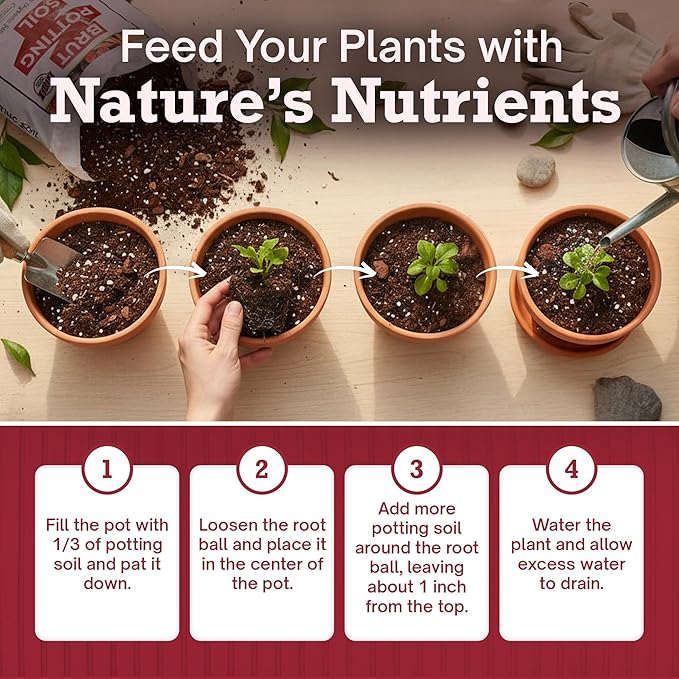 Brut Farms Organic Starter Pack Trio – All-Natural Potting Soil Nutrient-Rich Worm Castings &amp Additive-Free Cow Manure Compost – Safe for Indoor and Outdoor Plants - Gardening for Beginner