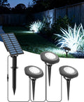 CORESLUX Solar Spot Lights Outdoor Waterproof IP68 3-in-1 LED Cool Light Solar Landscape Lights 2 Light Modes Landscape Path Lights for Outside Garden Yard Pond Pathway
