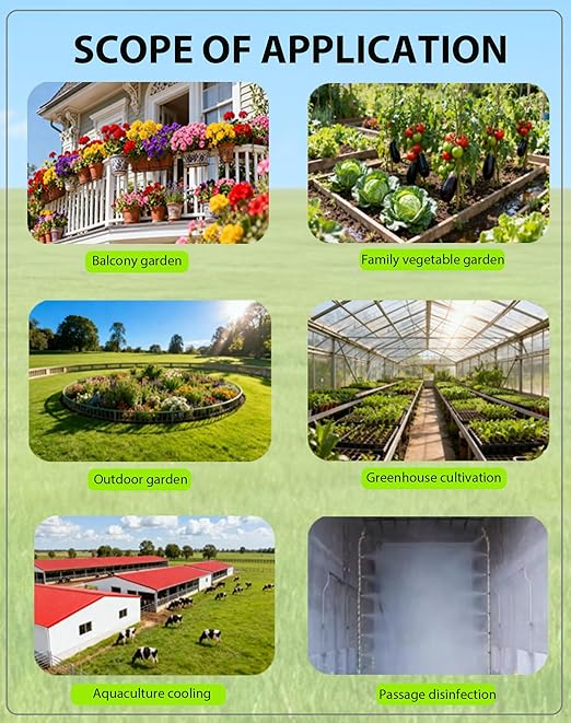 Drip Irrigation System - 360° Adjustable Micro Spray Sprinkler Kit for Garden Easy Installation No Tools Fine Mist Watering for Garden Potted Plants Greenhouse (165 FT)