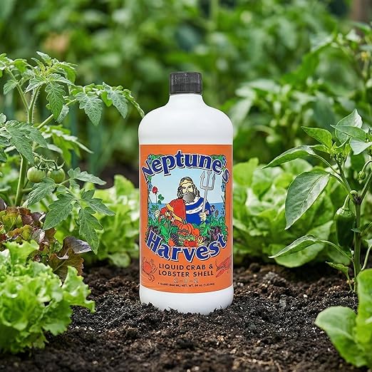 Neptune’s Harvest Organic Crab &amp Lobster Shell Multi-Purpose Liquid Fertilizer (2-0-2) - 36oz Bottle - Rich in Nutrients Soil Fertilizer - Plant Food for Lawns Gardens and Vegetables