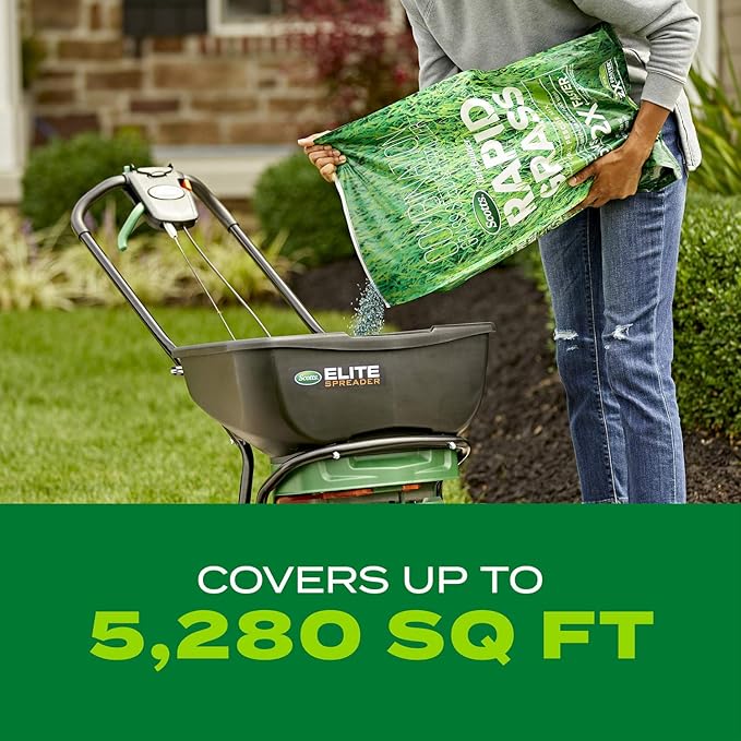 Scotts Turf Builder Rapid Grass Tall Fescue Mix - Combination Grass Seed and Fertilizer for Lawns Lawn Seed That Grows in Just Weeks 16 lbs.