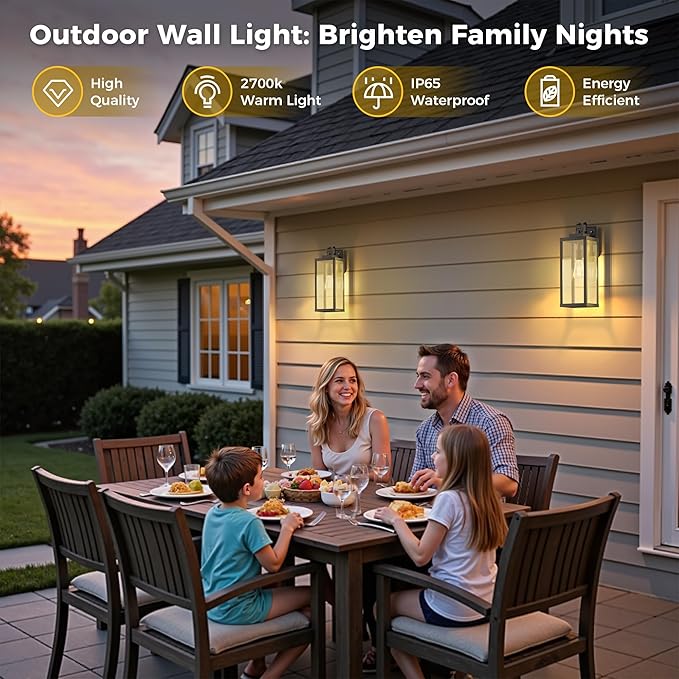 L LOHAS LED Large Size Dusk to Dawn Outdoor Light Fixture+LOHAS Landscape Spot Lights Outdoor
