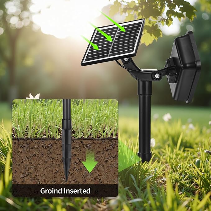 Solar Spot Lights Outdoor 72 LEDs Landscape Lighting with 3 Lighting Modes and Auto On/Off 360° Adjustable IP65 Waterproof Solar Powered Landscape Lights for Yard Garden Pathway 6 Pack