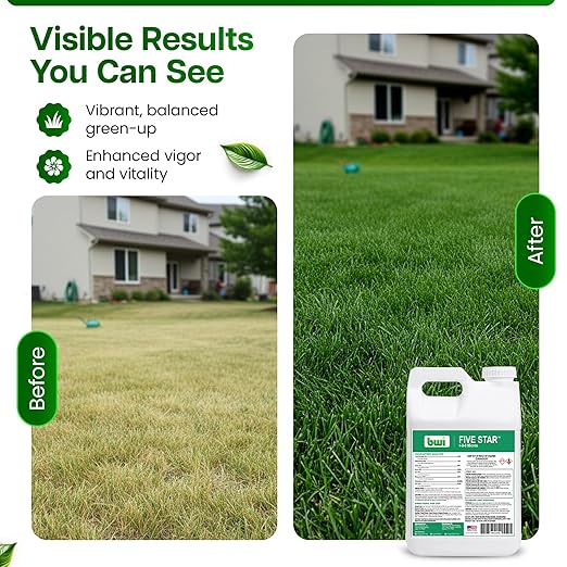 FiveStar 4-0-0 Micro Liquid Nitrogen Fertilizer - Fast Absorption for Ag/T&ampO Use - Urea-Based Plant Fertilizer with 7 Chelated Micronutrients (Magnesium Iron &amp More) + Yucca Kelp Humic Acid