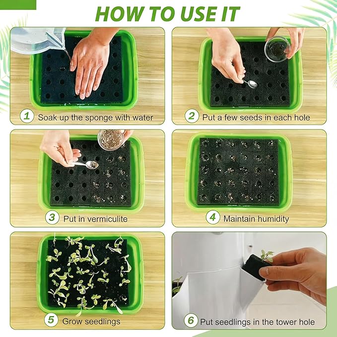 Hydroponic Growing System Kit Hydroponic Growing Tower with Automatic Water Circulation Indoor &amp Outdoor Vertical Planter Tower for Vegetables and Fruits with 4 LED Lights &amp Timer 9Layer