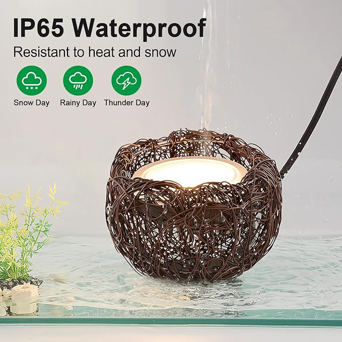 Bird's Nest Landscape Spotlight Simulated Bird's Nest Lamp Aluminum Material Durable Outdoor Use 110V Waterproof Landscape Garden Light for Courtyard and Garden Tree Lighting