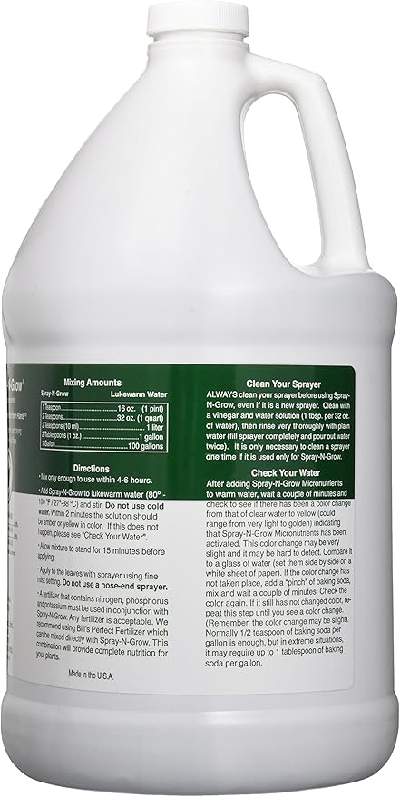 Spray-N-Grow SPSNG 1 gal Nutrient White
