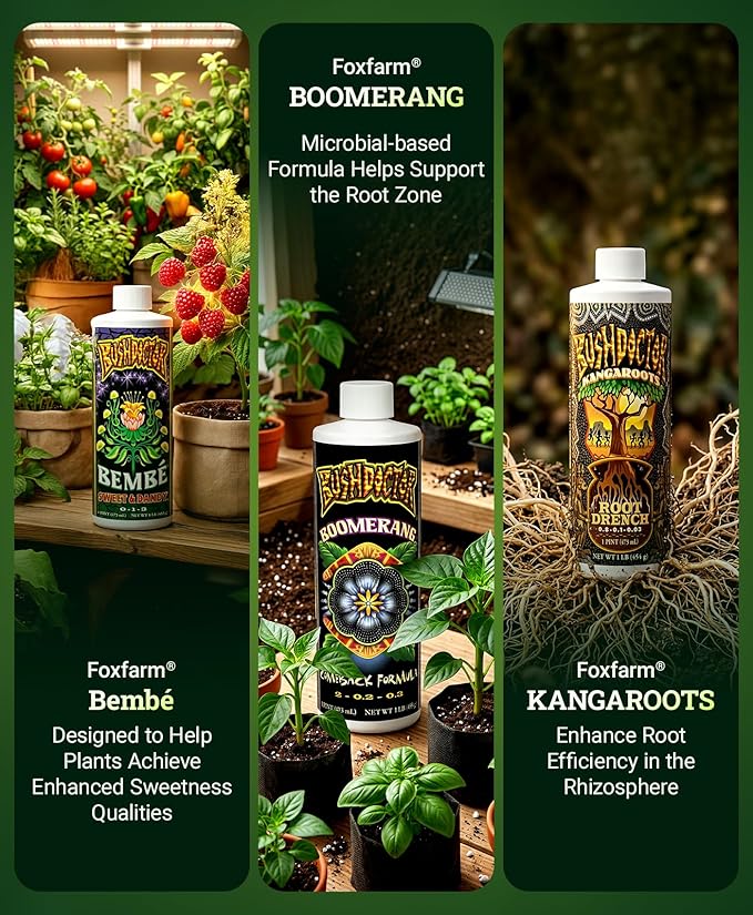 FoxFarm Dirty Dozen Liquids &amp Solubles Starter Pack - 3 Solubles (Open Sesame Beastie Bloomz Cha Ching) &amp 9 Pint Liquids (Big Bloom Tiger Bloom Grow Big &amp More) for Gardening Success