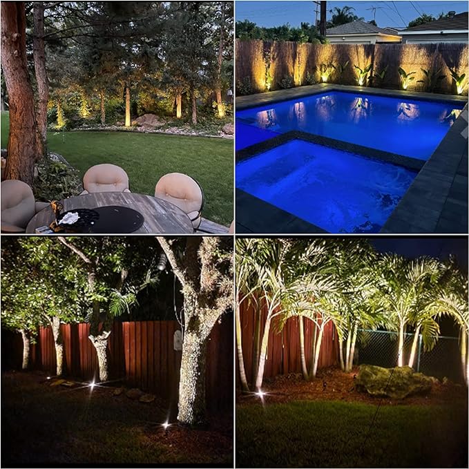 VM Low Voltage Landscape Lights 12V AC 20W Outdoor Spotlight Flood Lights 145 Lumens G4 Bi-Pin Halogen Lighting 2800K Warm White Light for Garden Yard Pathway Driveway Lighting 8Pack