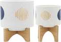 S2 58 Funky Planter W Stand White