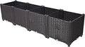 Deep Raised Garden Bed Plastic Planter Boxes for Vegetables Flowers Herbs and SucculentsSelf Watering Planter Box Raised Bed to Grow Flowers Herbs Vegetables 63 L X 15.7 D X 14.7 H