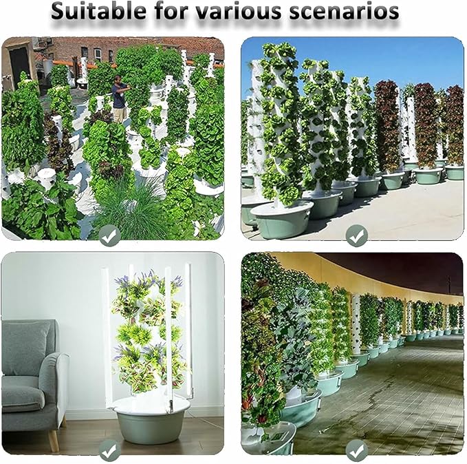 Hydroponics Growing systemvertical Farming Tower Outdoor hydroponic System for Gardening Lover Indoor Herbs Fruits and Vegetables-