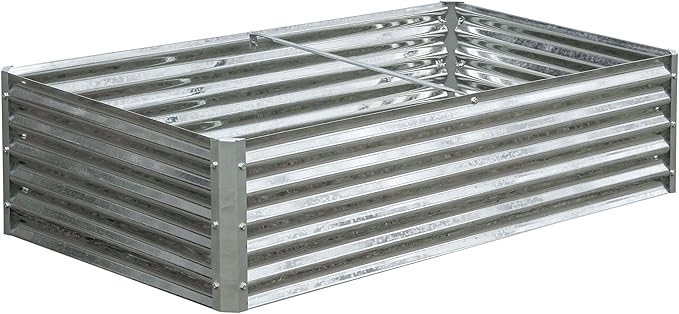 Arrow Sheds GrowIT Galvanized Steel Raised Flower and Plant Bed for The Garden or Greenhouse 72 x 36 x 17