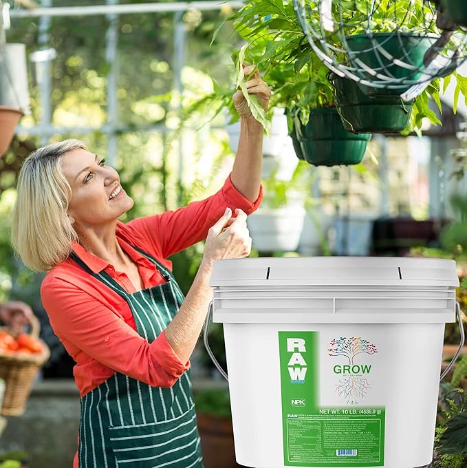 RAW All in One Grow 10lb - Complete Plant Nutrition for Thriving Growth - Indoor Outdoor Hydroponic Use