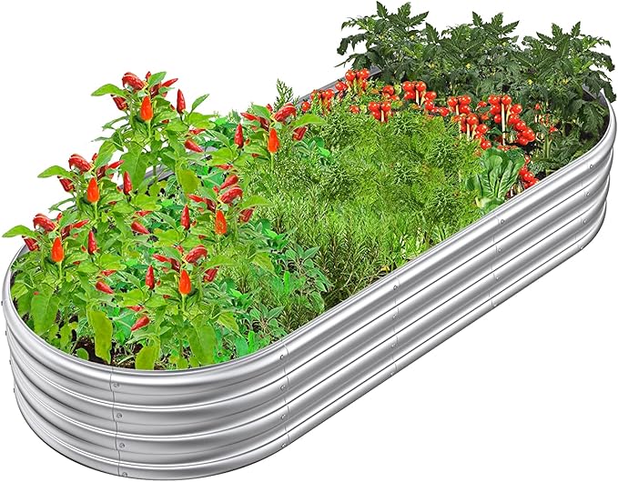 6x2.3x1ft Raised Garden Bed for Flowers Outdoor Raised Planter Box Backyard Raised Garden Bed for Plant
