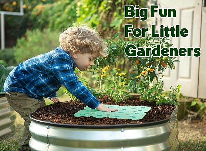 Seed and Seedling Spacer Tool for Garden // Square Foot Gardening Seed Template for Organized Plants Vegetables &amp Fruits // Spacing Tool Kit for Planting (Green)
