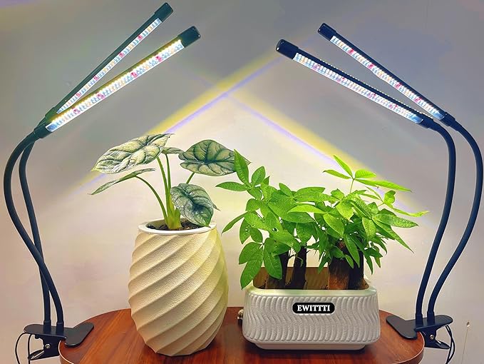 Plant Lights for Indoor Growing84leds Clip Grow Light 6500k Grow Lights for Indoor Plants Full Spectrum with Cold Warm Red LEDs10 Dimmable LevelsAuto On Off Timing 3/9/12h Hrs(2pcs)