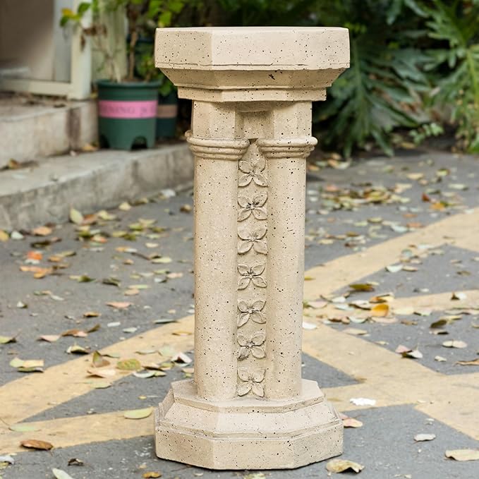 Pedestal Column Plant Stand 23.25 Inch Indoor and Outdoor