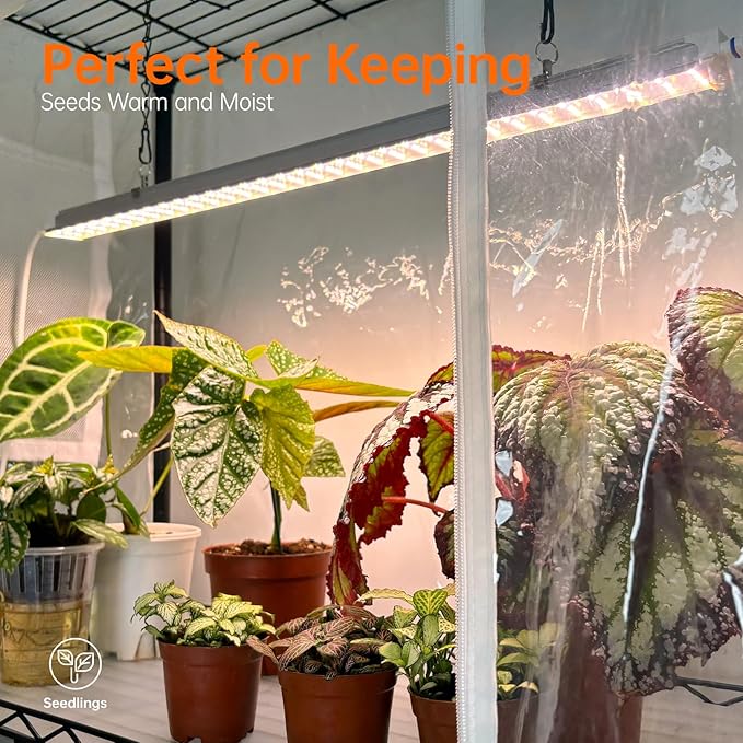 Bstrip Indoor Greenhouse with Grow Light 29.5 L×13.8 W×71 H and 27.2x19.9x61.8