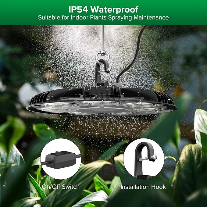 SANSI 200W LED Grow Light Full Spectrum 4000K Daylight Plant Light IP54 Waterproof 50000 Hours Lifespan 15400LM High PPFD Grow Lamp for Indoor