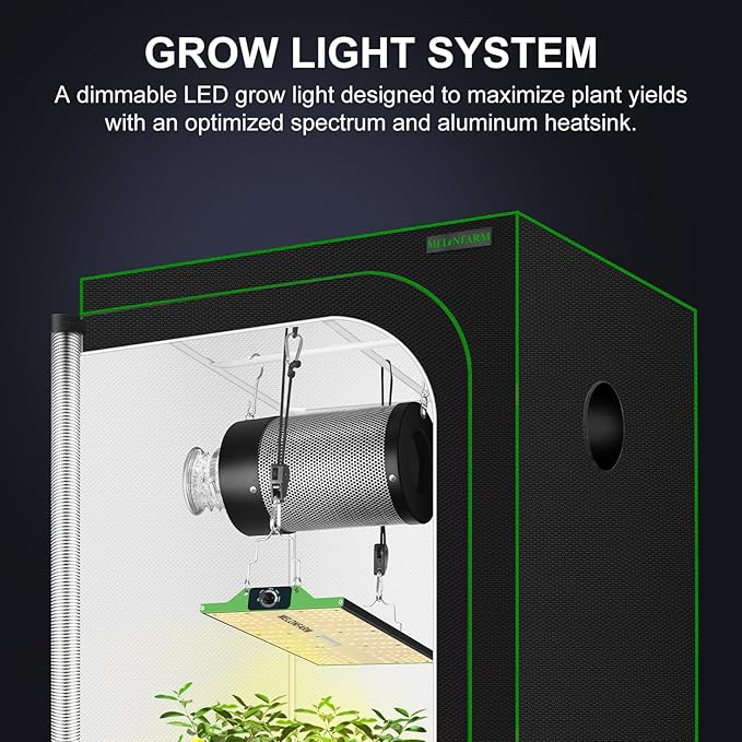 MELONFARM 70W Led Grow LightMeet The Spectral Requirements for Plant Growthhangable Grow Light for a Variety of Indoor Growing scenarios