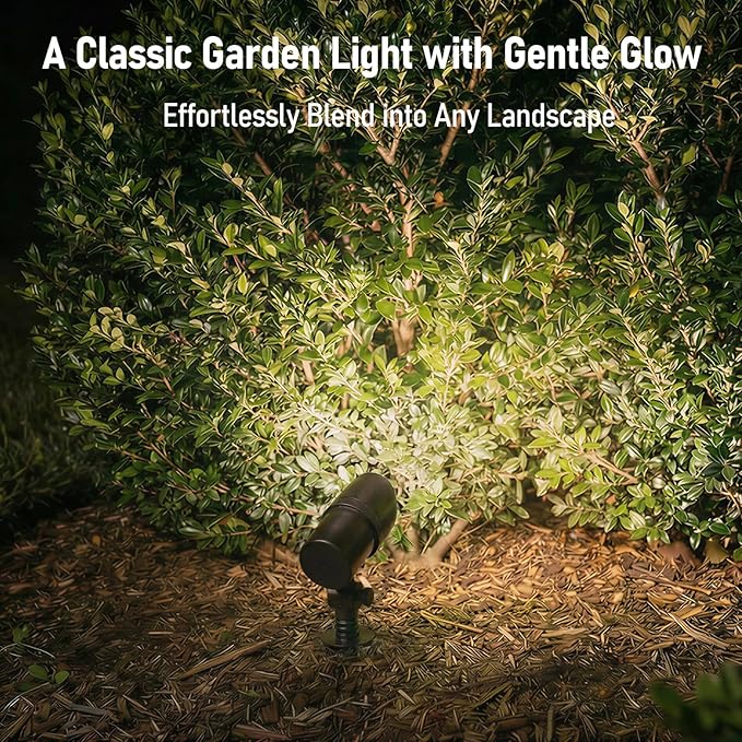 LEONLITE 8-Pack 5CCT LED Landscape Spotlight 15°-60° Adjustable Beam Angle 8W Low Voltage Spot Light with Stepless Adjustment 12-24V AC/DC Aluminum IP65 Waterproof Oil Rubbed Bronze
