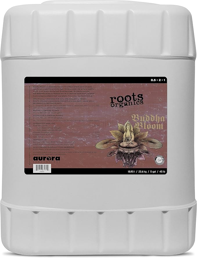 Roots Organics Buddha Bloom Organic Liquid Fertilizer 0.5-2-1 NPK 5 Gallon ROBB5G
