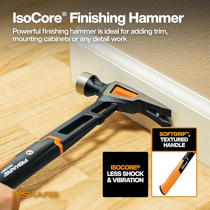 Fiskars Home Essentials Tool Kit with PowerGear Lopper Shears Bypass Pruner Folding Saw with 2 Blades IsoCore Hammer and Utility Knife for Indoor Use and Outdoor Gardening (6 Piece Kit)