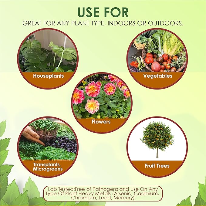 VermisTerra - Premium Earthworm Castings - Organic 10 LB Very fine Low Moisture Content Easy to Spread. Seed Starting propgation Improve Soil Structure Natural Plant Hormones for Fertility