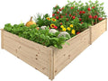 94''L x 47''H x 15''W Wooden Raised Garden Bed Elevated Planter Garden Box Stand Garden Bed Planter for Vegetables Flowers Herbs Ideal for Outdoor Gardening with Open Base