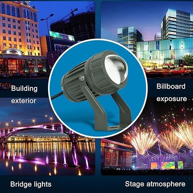Rotation Spot Lights - Ground LED Landscape Lamp AC85-265V Led Beam Light Outdoor Wall Lamp IP67 Waterproof Narrow Beam Spotlight Long Range LED Floodlights(Blue)