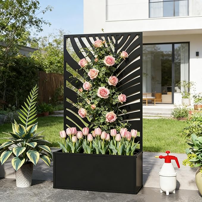 2-in-1 Freestanding OR Wall Mounted Raised Garden Bed Convertible Planter for Ground &amp Vertical Gardening - Versatile Flower &amp Herb Bed with Mounting Hardware Fits Patio Deck or Fence