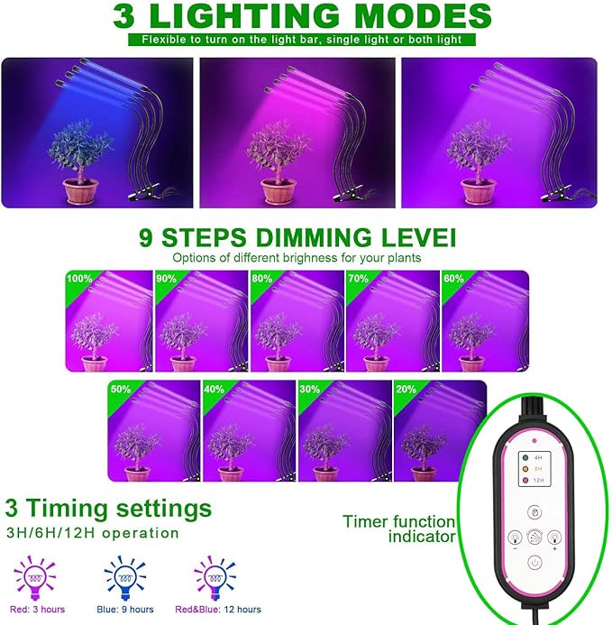 Floor Folding Floor Tripod Remote Control led Plant Light 40W80W Full Spectrum Plant Growth Light (40W Remote Control Type)