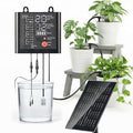 Solar Drip Irrigation System with USB Charging 49FT Indoor Outdoor Plant Watering Devices for 15 Potted Plants Automatic Watering System IP44 Waterproof 2200mAh for Garden Farm Greenhouse(Black)