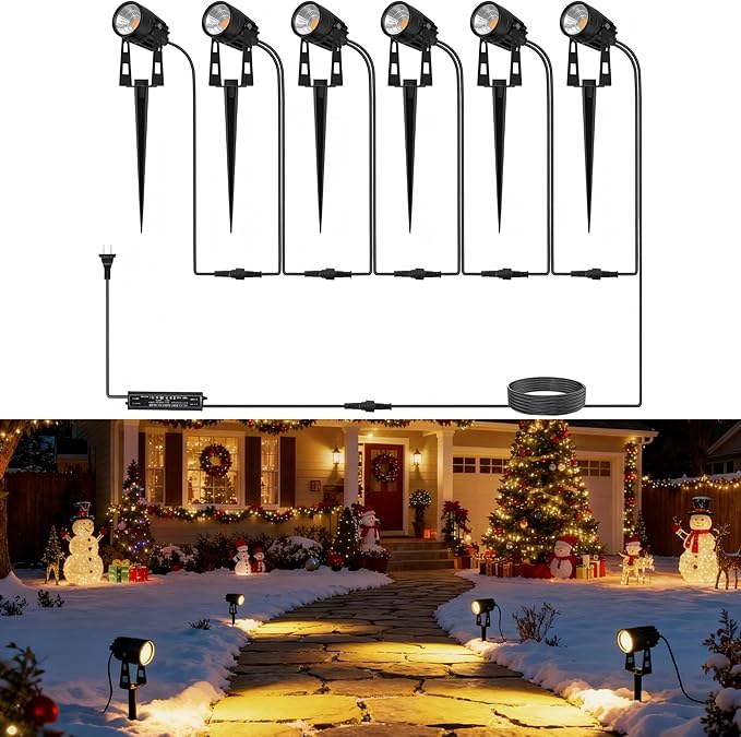 L LOHAS LED RGB Dusk to Dawn Low Voltage Pathway Lights &amp Spotlight