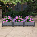 3 Boxes Planter Box Raised Garden Bed for Vegetables Flowers Herbs DIY Gardening Each Max. Load 176.37lbs