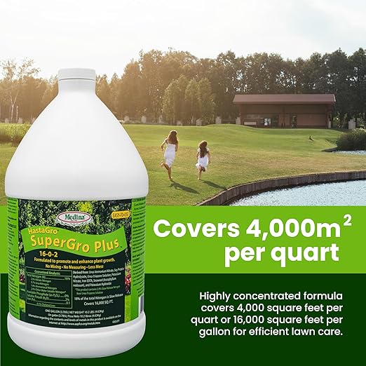 Medina Agriculture Products HastaGro 16-0-2 SuperGro Plus No Phosphorus Lawn Fertilizer with Molasses and Humic Acid
