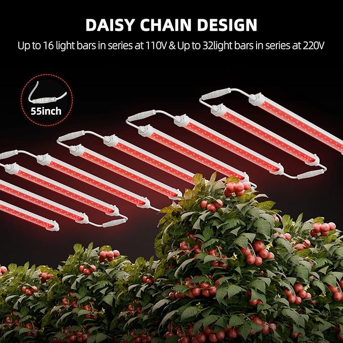 Spider Farmer GlowR40 LED Plant Grow Light Deep Red Supplemental Lighting Bar 2ft 650-665NM High Efficiency Growing for Indoor Plants Bloom Flower